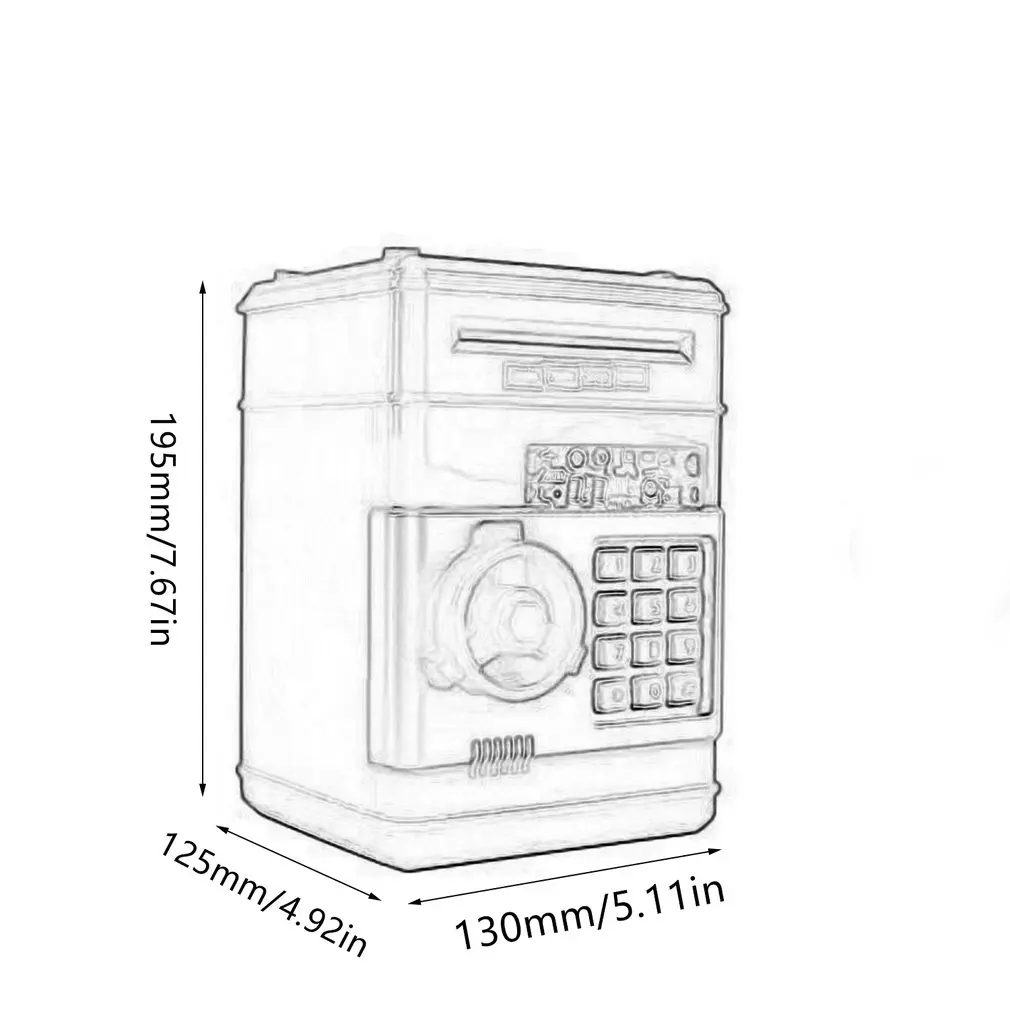 Электронная Копилка Сейф деньги Коробки для детей Цифровые Монеты экономия денег Сейф Банкомат подарок ребенку на Рождество