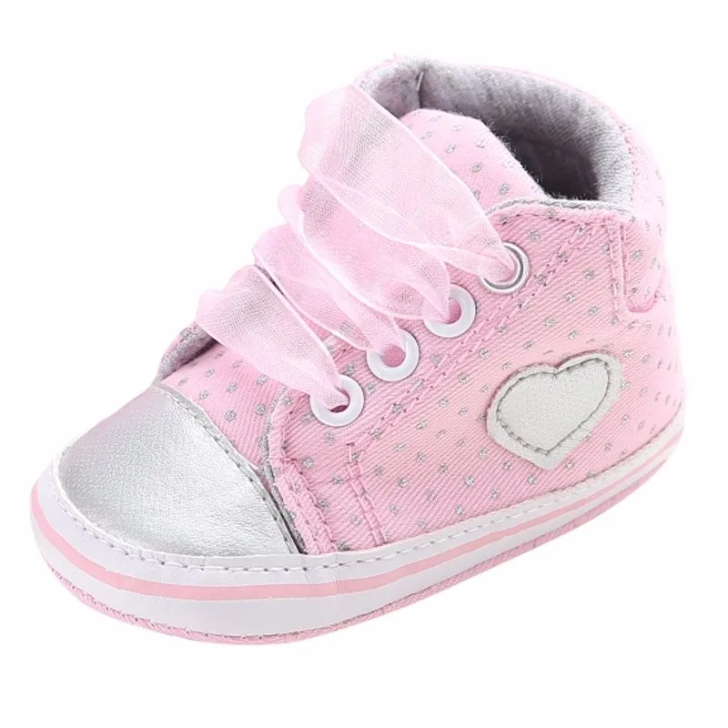 Новорожденная девочка, Классическая Повседневная обувь в горошек, осенние детские Сникеры на шнуровке