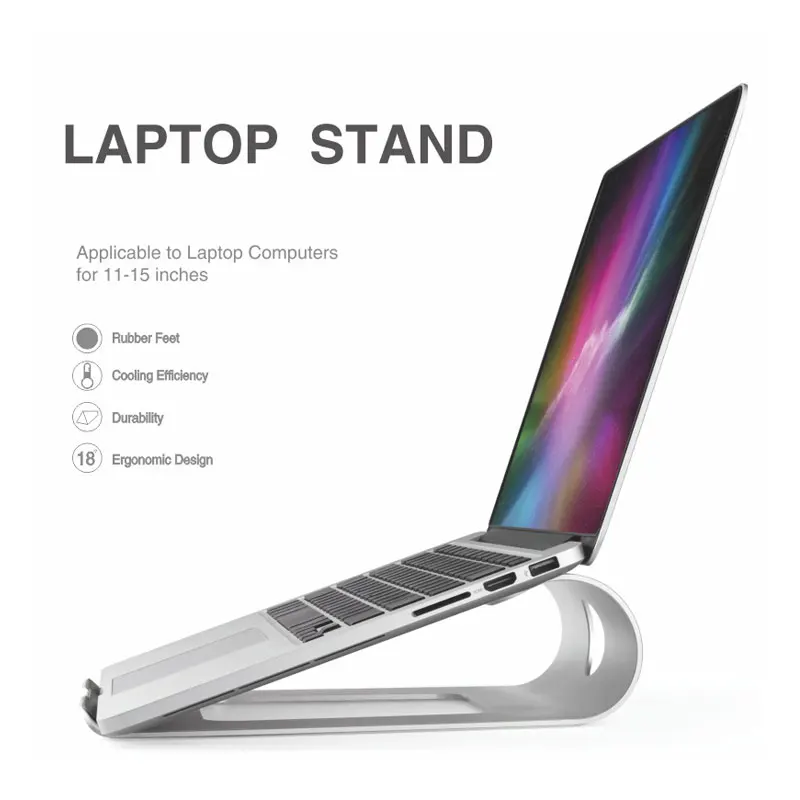 Портативный ноутбук стенд алюминиевый сплав записные книжки держатель Подставка для iPad Macbook Air/Pro металлический кронштейн