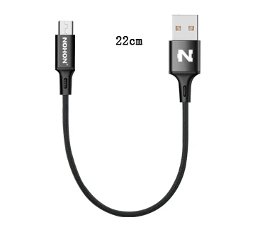 NOHON Mirco USB нейлоновый кабель для samsung Xiaomi LG Quick Charge Mirco USB кабели Android провод для зарядки мобильного телефона шнур для передачи данных 1 м - Цвет: 22CM For Mirco