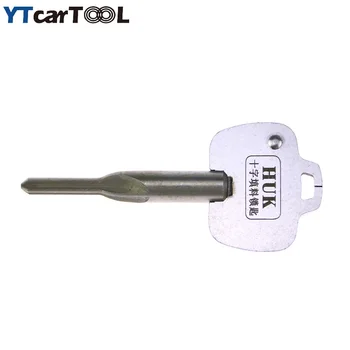 

2017 Hot!! HUK Almighty Multifunction Pick Master Cross Key Locksmith Tools Stainless Stell Key For Cross Lock Emergency