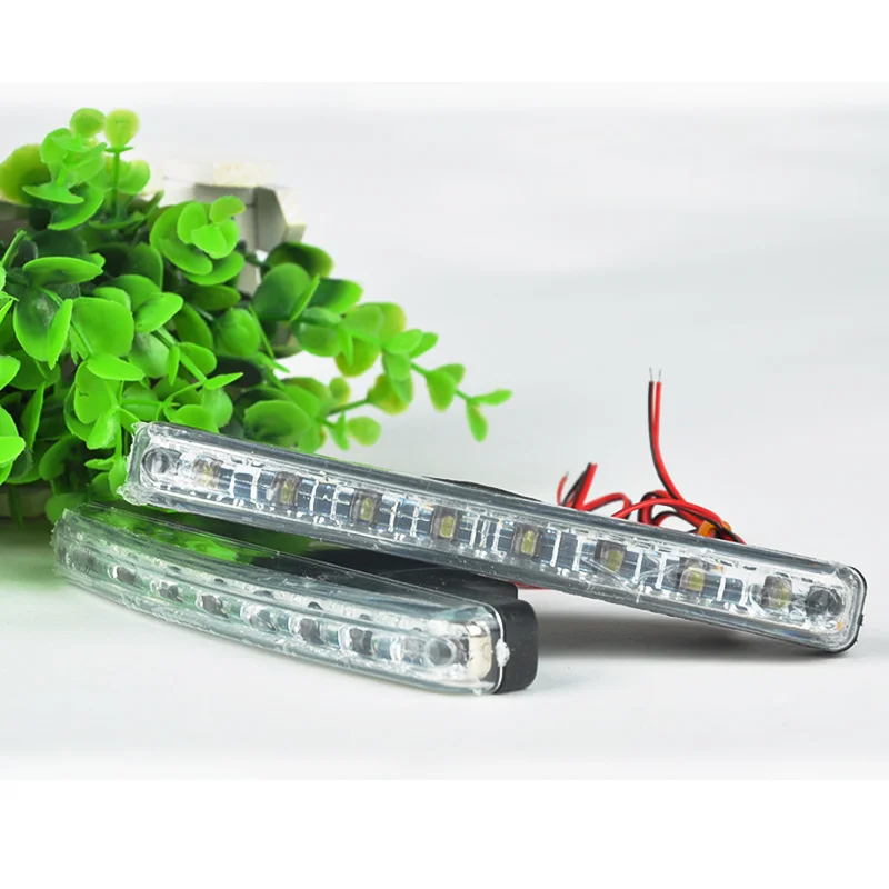 

2Pcs/Lot Universal Car Styling DC 12V-24V 8x LED Daylight Car LED Parking DRL Waterproof Daytime Running Light