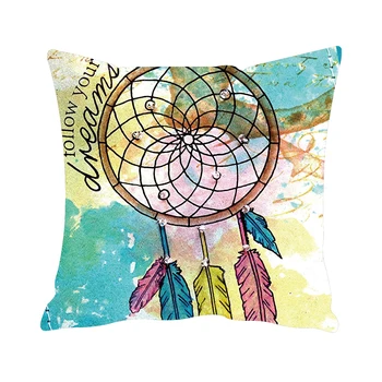 

Dreamcatcher Style Printing Cotton Linen Square Throw Pillow Case Decorative Cushion Cover Customized Pillowcase 18x18 Inch