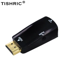 Male to Female for HDMI to VGA Converter With Audio Cable for PC Laptop Tablet Support 1080P HDTV Adapter