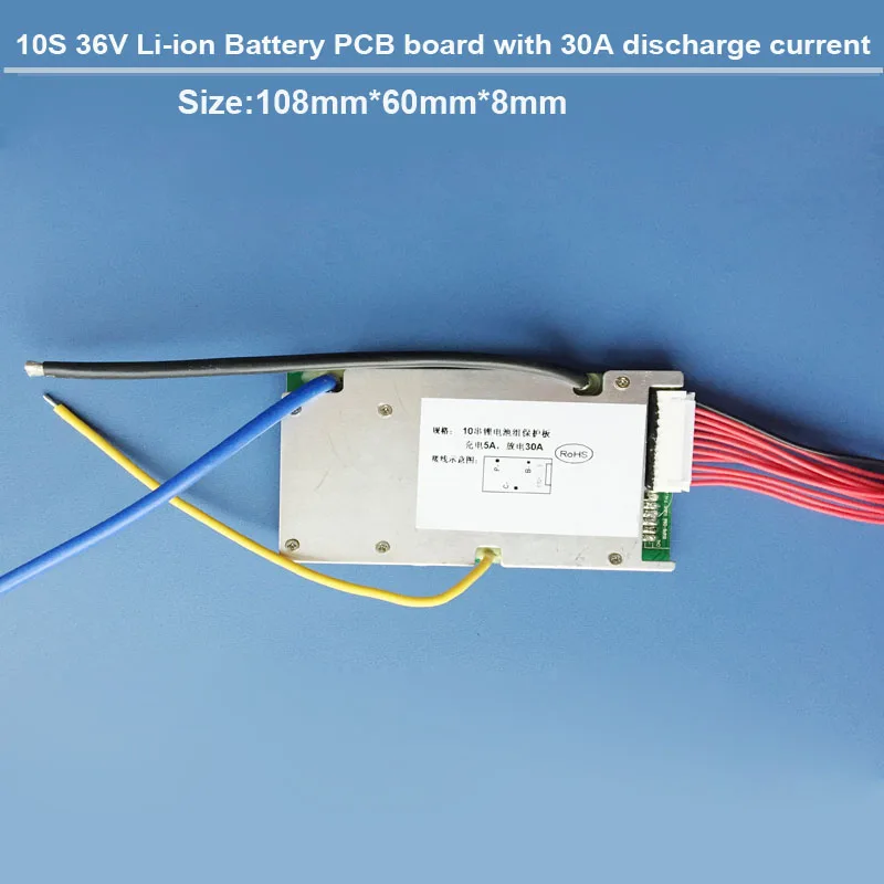 36V Li ion Battery PCB protection circuit board for 42V 10S lithium