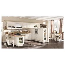 Бесплатный пользовательский дизайн современный кухонный блок кухонная мебель белая ПВХ-мембрана кухонные шкафы настольная