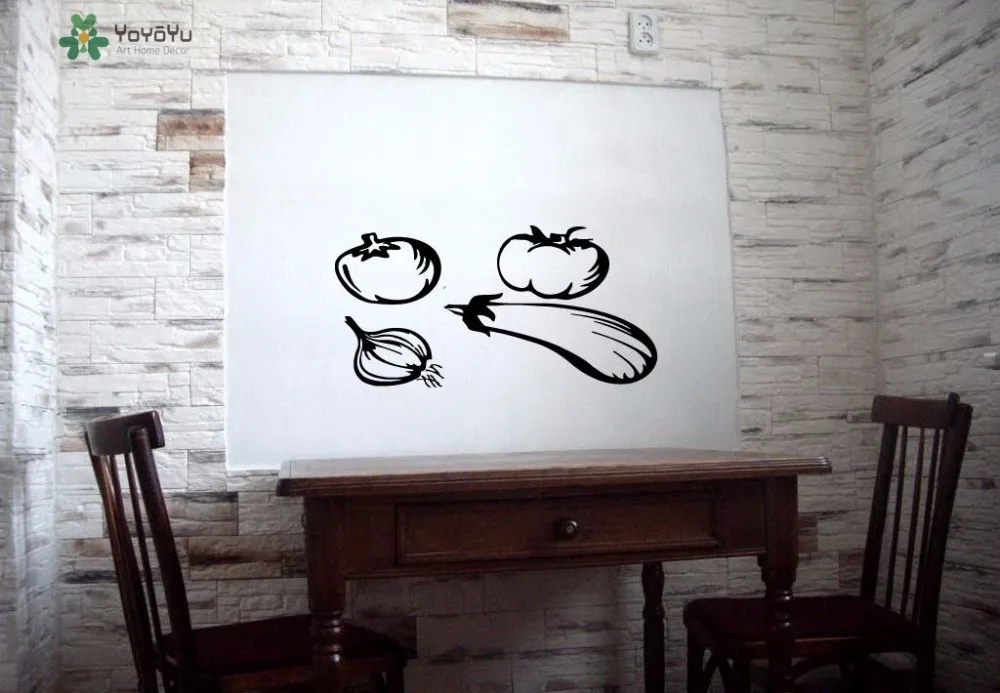 

YOYOYU Wall Decal Vinyl Home Decor Sticker Set Of Vegetables Kitchen Wall Decor Fresh Fruits Removeable Poster YO518