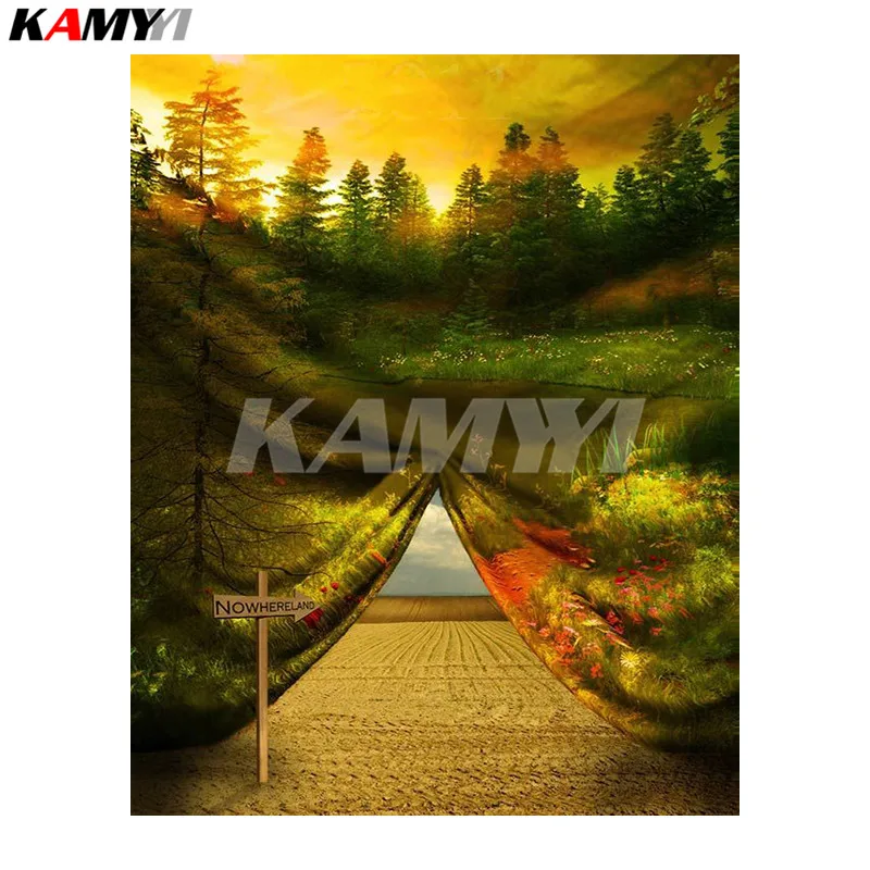 Art scenery 5D DIY Diamond painting Cross stitch Full Square Diamond embroidery full Round Diamond mosaic Home decor_