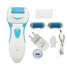 High Quality Rehargable Foot Care Pedicure Callus Remover Sawing SchollS File like file for feet + 2 Extra Roller Heads