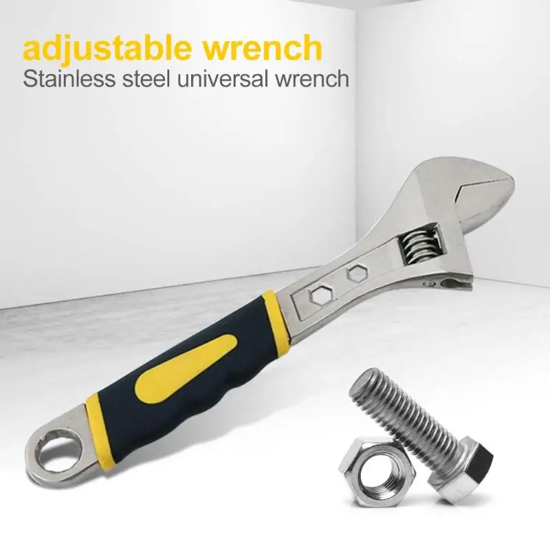 

Multi-function Adjustable Large Opening Wrench Stainless Steel Universal Snap Grip Spanner Mini Nut Key Hand Tools