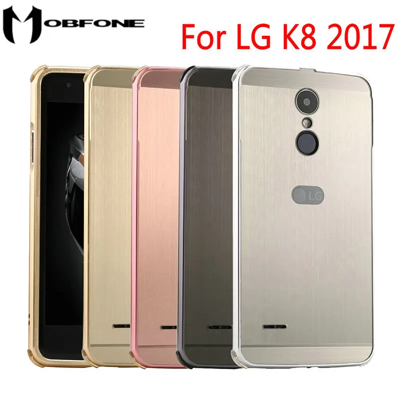 Роскошный Матовый металлический каркас бампер для LG K8 2017/X240/M200N/US215 5 0