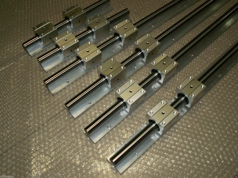 Ochoos SBR16 2 pcs Linear Guide SBR16-L600-900mm Linear Rail Shaft Support and 4 pcs SBR16UU Linear Bearing Blocks for CNC Parts Guide Length: 800mm Ochoos SBR16 2 pcs Linear Guide SBR16-L600-900mm Linear Rail Shaft Support and 4 pcs SBR16UU Linear Bearing Blocks for CNC Parts Guide Length: 800mm