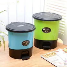 1 шт. креативный прекрасный большой бытовой мусор для кухни и туалета мусорные ящики пластиковое ведро для мусора с педалью с крышкой KP 001