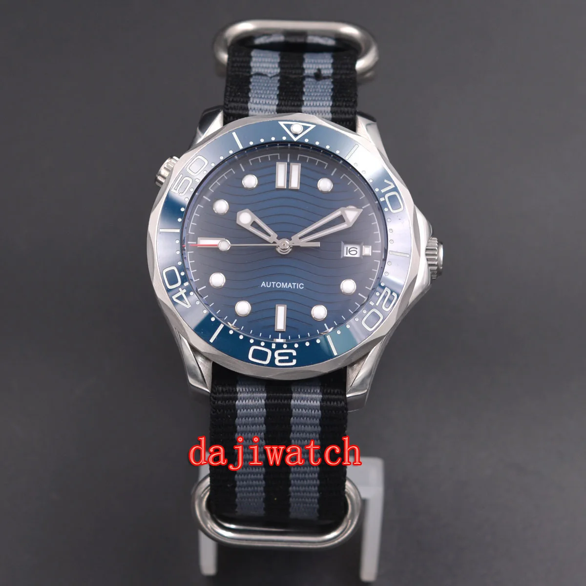 41 мм Corgeut автоматические мужские часы светящийся вращающийся ободок сапфировое стекло Дата нейлоновый ремешок Механические Мужские часы