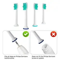 4 шт./лот насадки зубных щеток Sonicare FlexCare Бриллиант Чистой HX3110 HX3120 HX3130 Бесплатная доставка