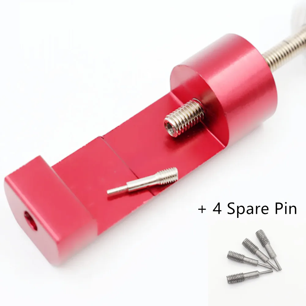 

Universal Watch Tools Adjustable Base Height Metal Watch Repair Tool Kit Watch Hands Tool Set 4 Extra Pins