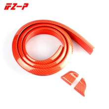 FZ-P Car Universal Red Carbon Rear Spoiler Soft Rubber Wing Fit for Rear Automotive Spoiler 1.5 Meters