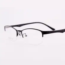 Новая женская деловая металлическая оправа для очков полурамка маленькая оправа стальная пластина плоское зеркало