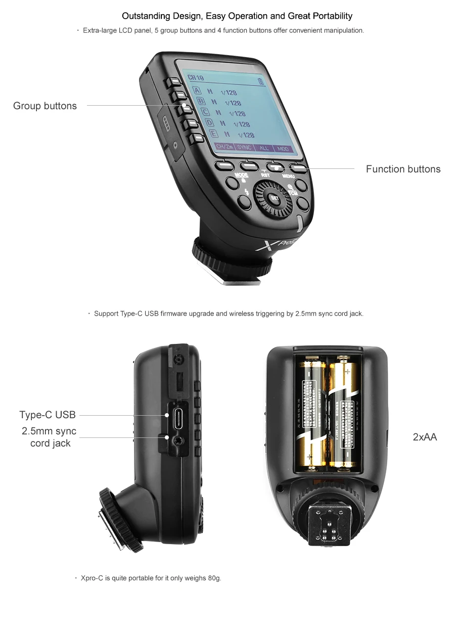 Godox Xpro-N i-ttl II 2,4G X система беспроводного управления дистанционным триггером с 3* X1R-N приёмником для вспышки Nikon