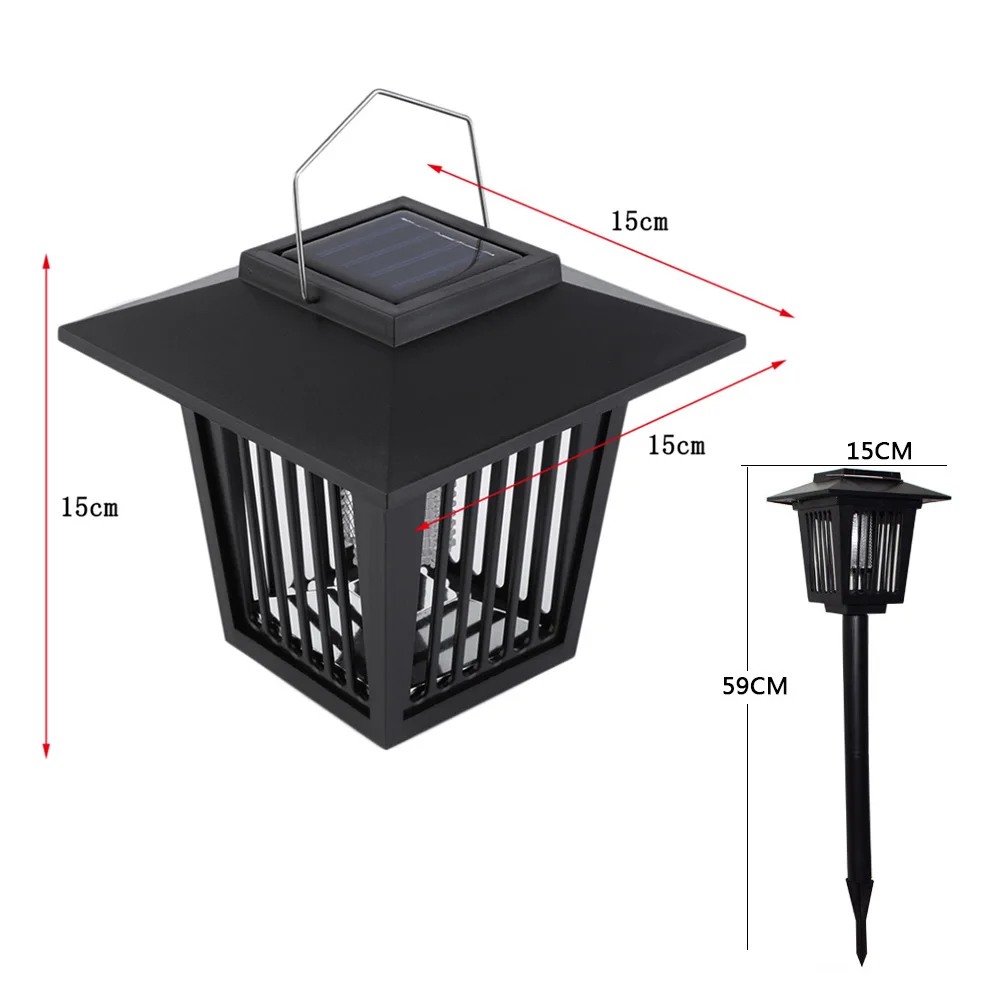 Солнечный Москитная Убийца открытый светодиодный электронные москитная убийца комаров лампа Водонепроницаемый газон лампы