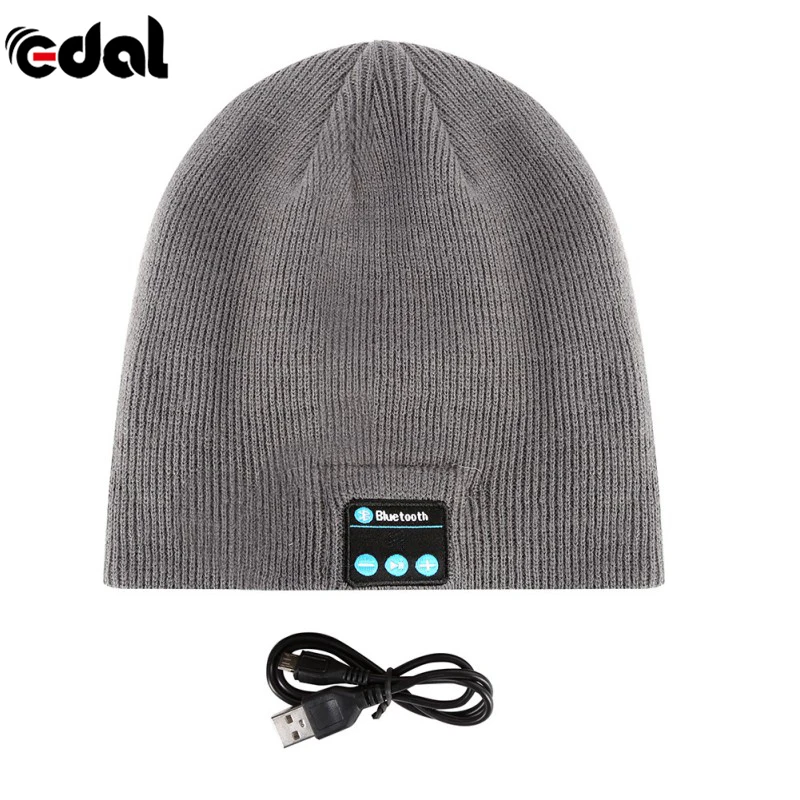 

EDAL Soft Warm Beanie Hat Earphone Wireless Bluetooth Smart Cap Headset Headphone Speaker Mic Bluetooth Hats S2