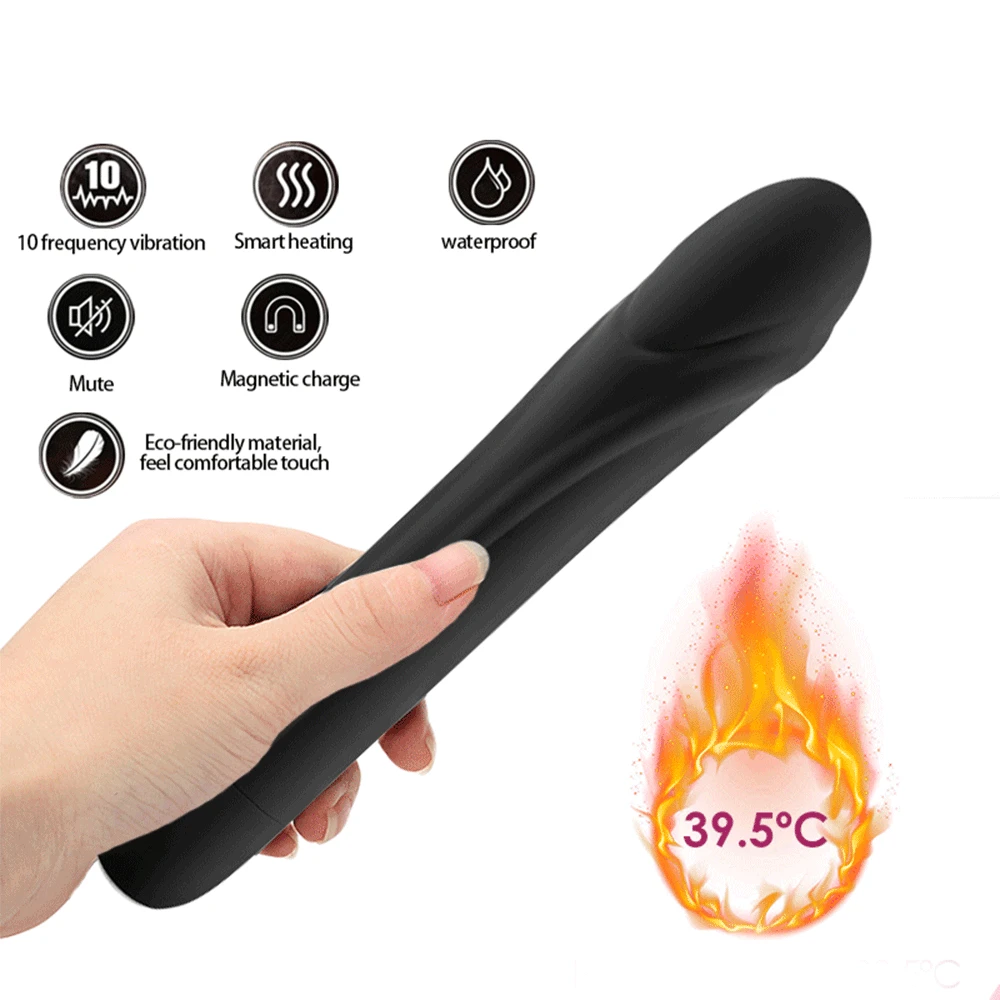 Smart Heating AV Wand Vibrator 10 Speed G Spot Clitoris Stimulation Vaginal Fake Dildo female Vibrators Erotic Sex Toy For Women