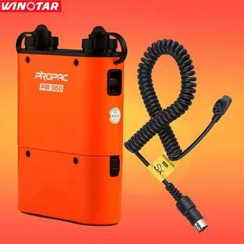 

Godox PB960 Flash Power Battery Pack 4500mAh +Power Cable Sx for Sony HVL-58AM, HVL-F56AM--Orange