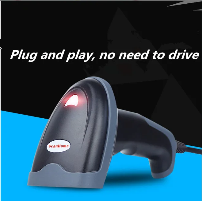 

2018 NEW 1D wired barcode scanner bar code reader handheld barcode scanner usb scanner USB Cable for Supermarket and POS System