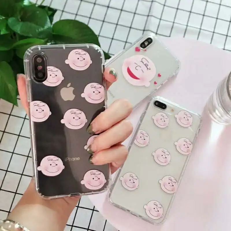 Милый прозрачный чехол для iPhone 6 S 7 8 Plus X Xs Xr Max высокое качество мягкий силиконовый