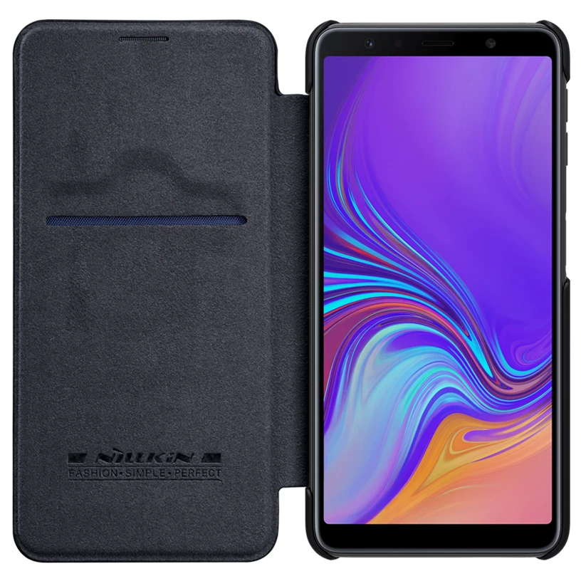 

Flip Case for Samsung Galaxy A7 2018 Nillkin Qin Series Cover PU Leather Cover sfor Samsung A7 2018 360 degree protection