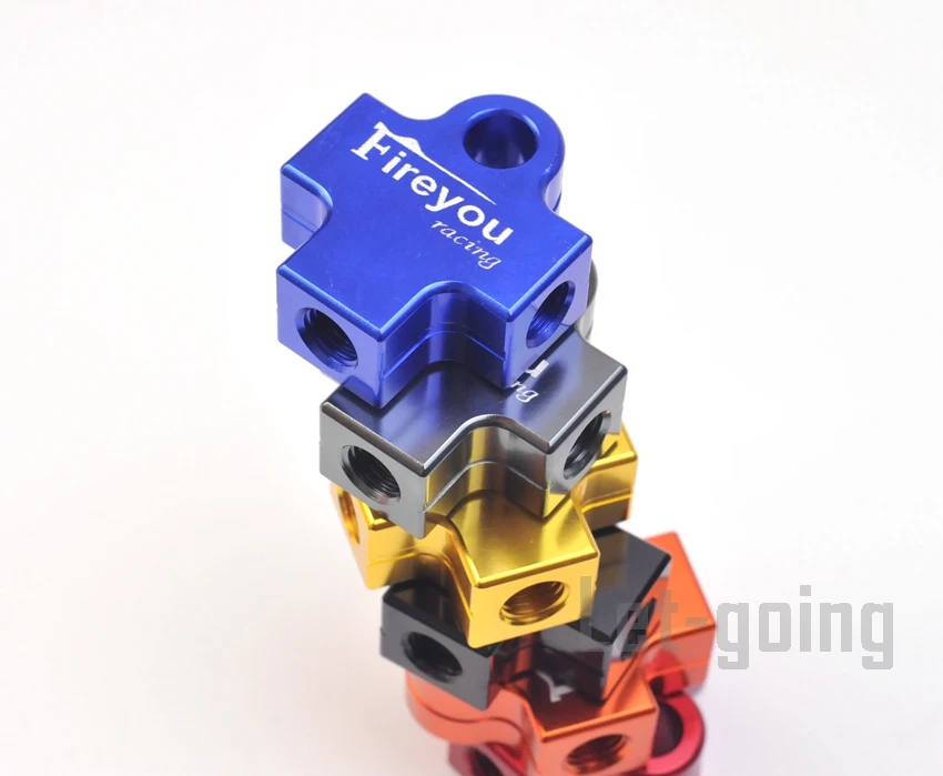 Motorcycle Brake Hose AVT Brake Hose Connector Adapter 3 Way Hydraulic Pipe Connect Tee Coupling Tubes Adapter Bracket M10 Banjo Oil Link