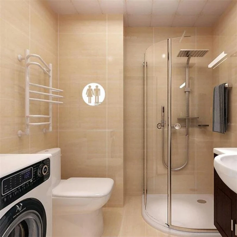   3D Toilet Modern Acrylic Large Home Decor Mirror Wall Sticker DIY Waterproof Resistant Home Decor HOT C0312#30                3