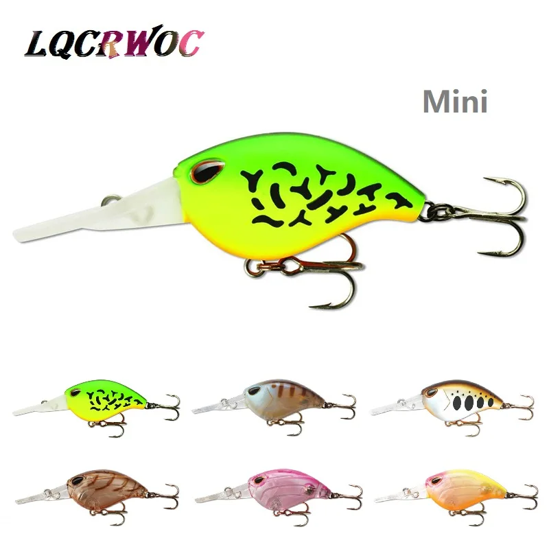 NEW Mini Crank bait 40mm 5g Small fishing lure swing high quality noise hard bait eyes for crankbaits Stream japan bass lures