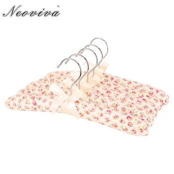 

Neoviva Fabric Hanger Set with Soft Padding for Kid Girls, Pack of 5, Floral Angel Wing Pink Hangers Coat Cute Cabide Para Roupa
