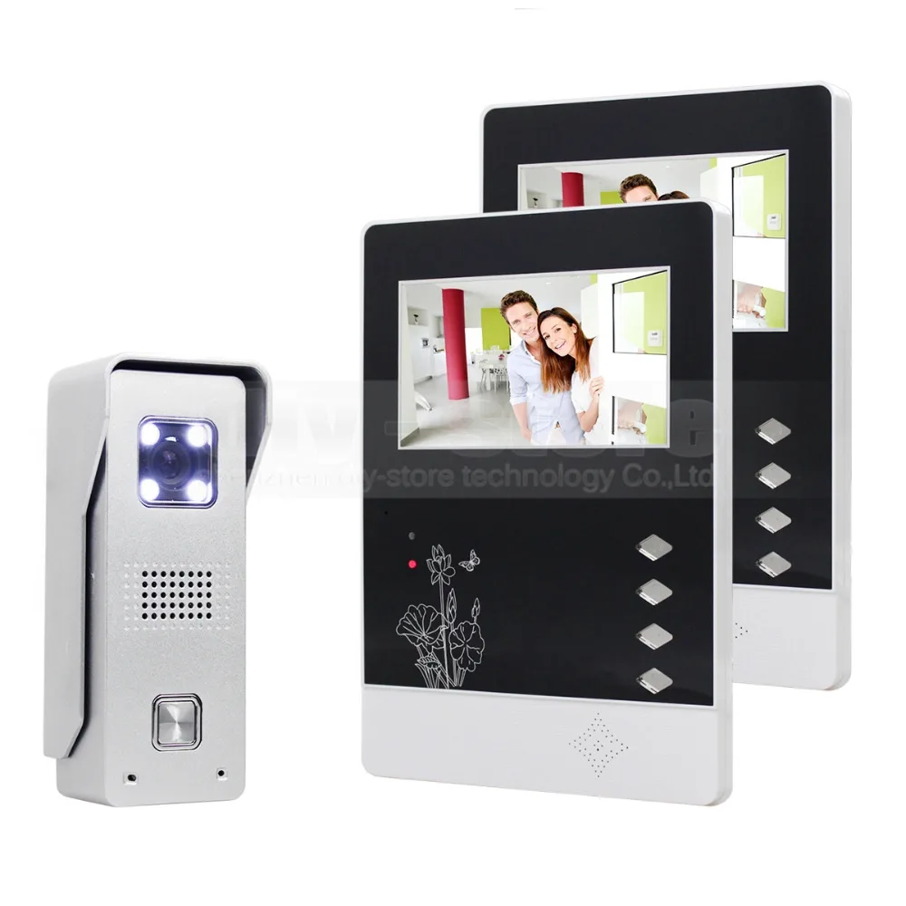 DIYSECUR 4.3 inch TFT Color LCD Display Aluminum Alloy CCD Camera Video Door Phone Intercom Doorbell LED Color Night Vision DIYSECUR 4.3 inch TFT Color LCD Display Aluminum Alloy CCD Camera Video Door Phone Intercom Doorbell LED Color Night Vision