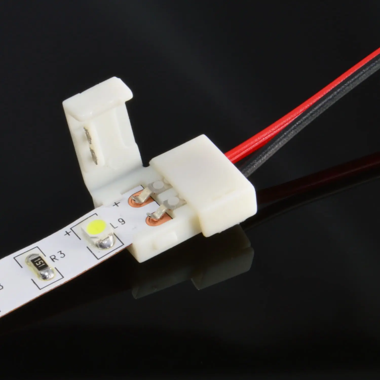 5/10/50 шт в комплекте 10 мм 2pin пайки 2-разъем провода зажим для 3528 Светодиодные ленты света Мощность