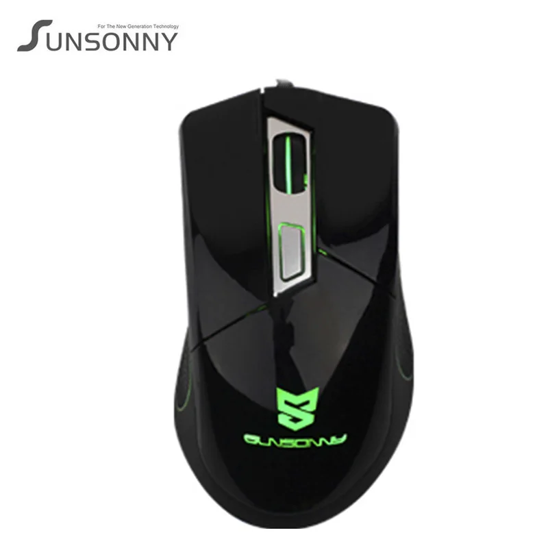 Бренд Sunsonny W-M20 проводная USB мышь скорость версия трещины 7 цветов подсветка красочные полупрозрачные игры для офиса дома ноутбука мыши