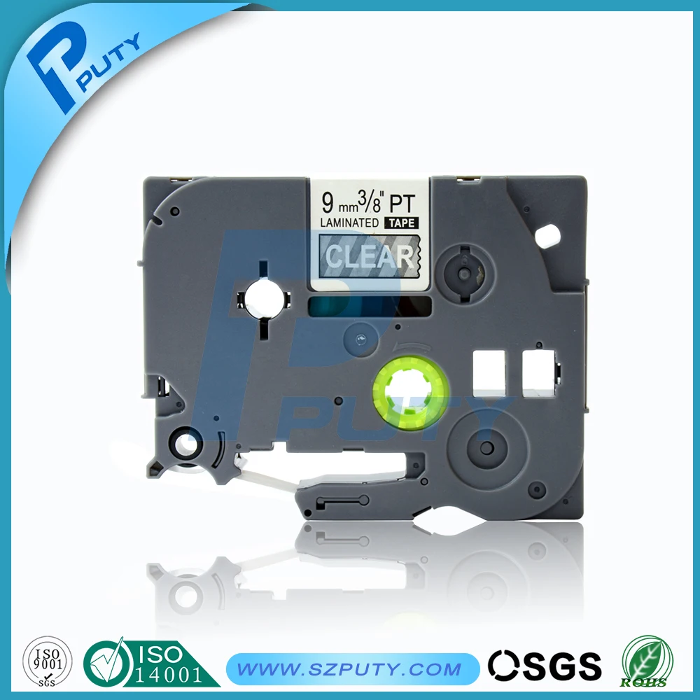 

Puty 3PCS 9mm*8m White on Clear Tze-125 P-touch Label Maker Printer Tze125 Tape 9 mm TZE-125 Ptouch Labels PT-1000, PT-1010