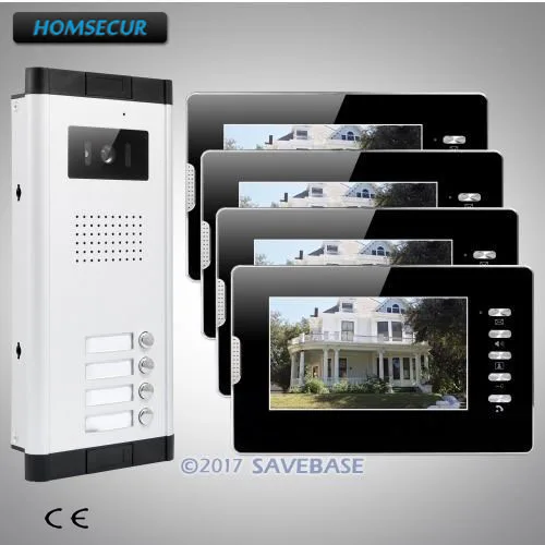 HOMSECUR 7\ LCD Video&Audio Smart Doorbell Support Electric Lock for House/Flat