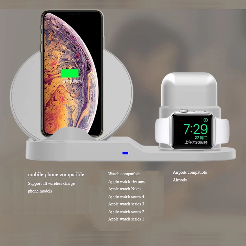 3 в 1 беспроводное зарядное устройство для iPhone XS MAX XR X samsung S9 Note9 10 Вт|Зарядные