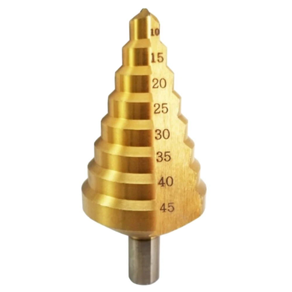 

10-45mm Hole Cutter Bit HSS Spiral Grooved Step Drill Bit For Woodworking Metal Drilling
