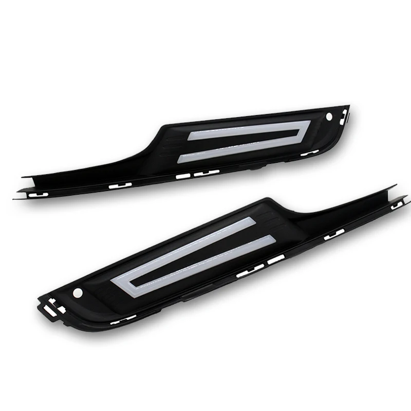 

SUNKIA 2Pcs/Set 12V Car Styling High Bright LED DRL Daytime Running Light Fog Lamp Specific for VW Golf 7 MK7 2014-2016