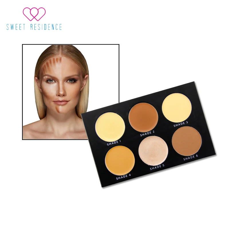 

SWEET RESIDENCE concealer palettes makeup Cream Base Foundation Palettes Matte Face Contouring cosmetic Concealer palette