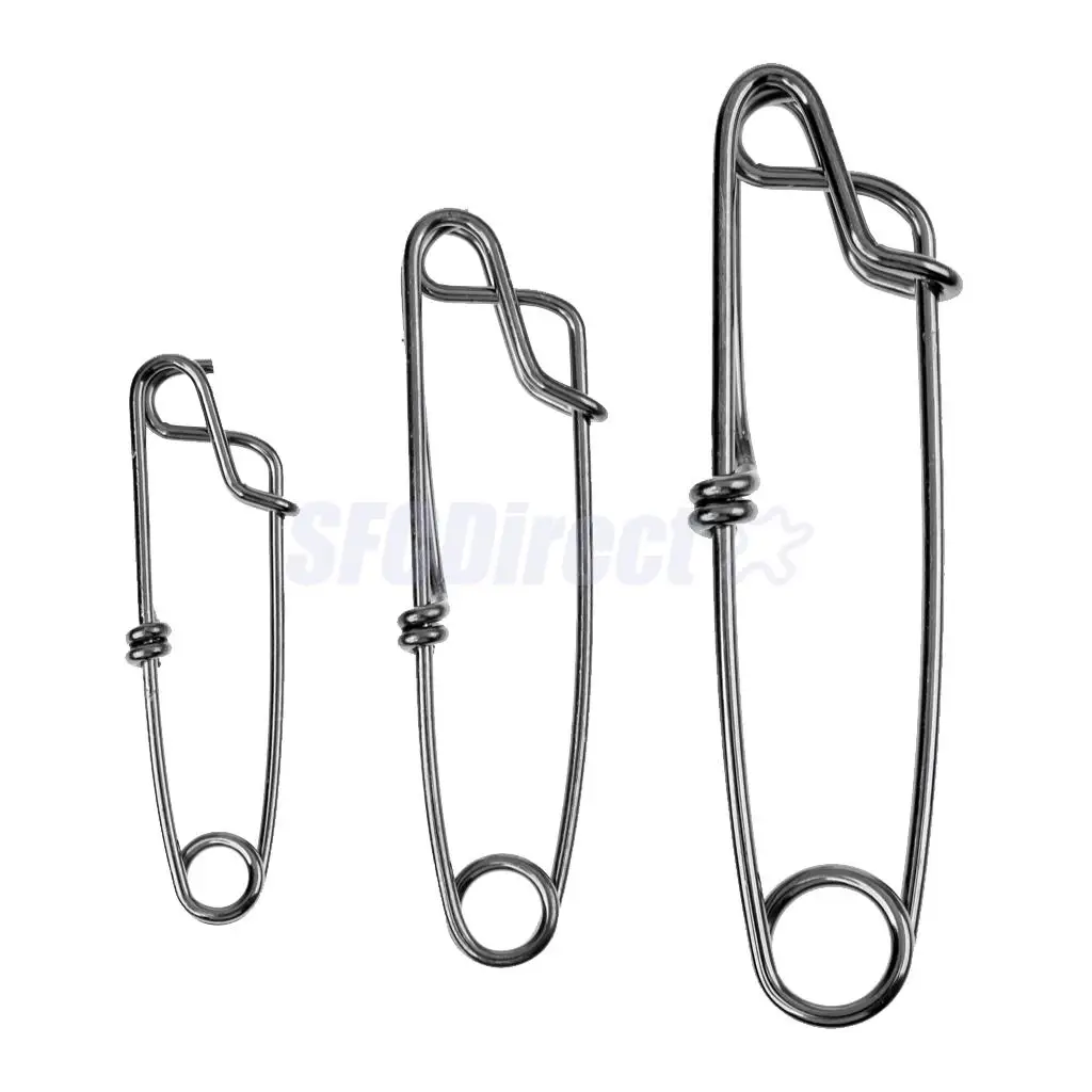 30pcs Stainless Steel Long Line Longline Clip for Fishing Snapper or Shark S