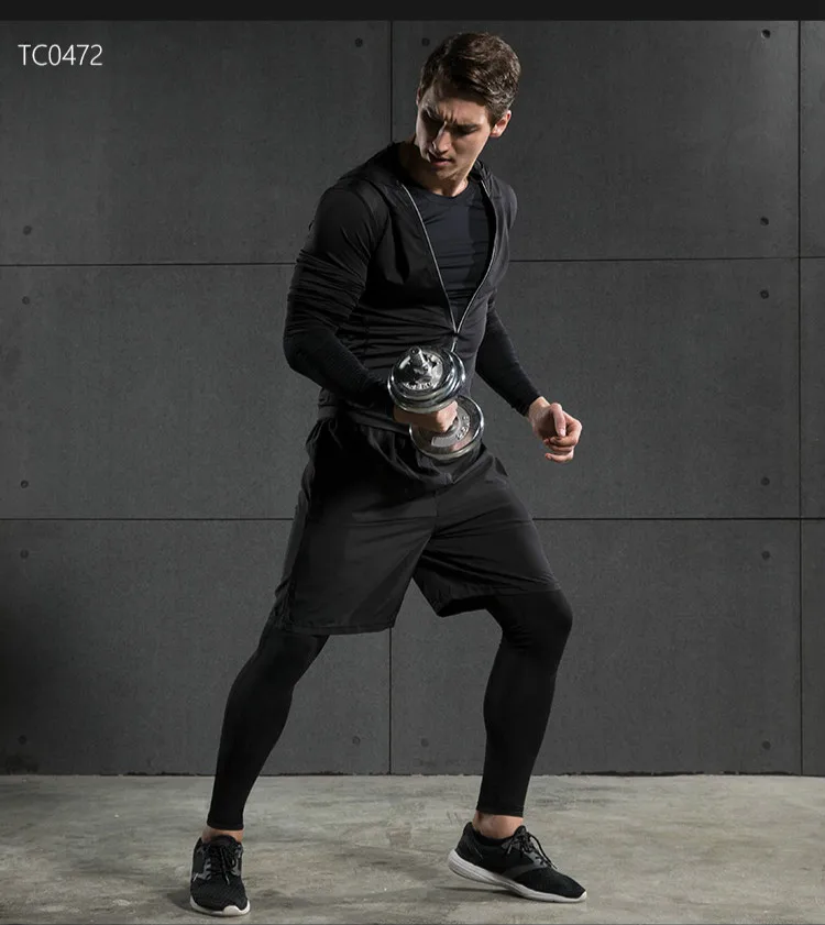 2019 Топ бренд VANSYDICAL мужские компрессионные одежда для спортзала дышащие быстросохнущие комплекты фитнес одежда костюм