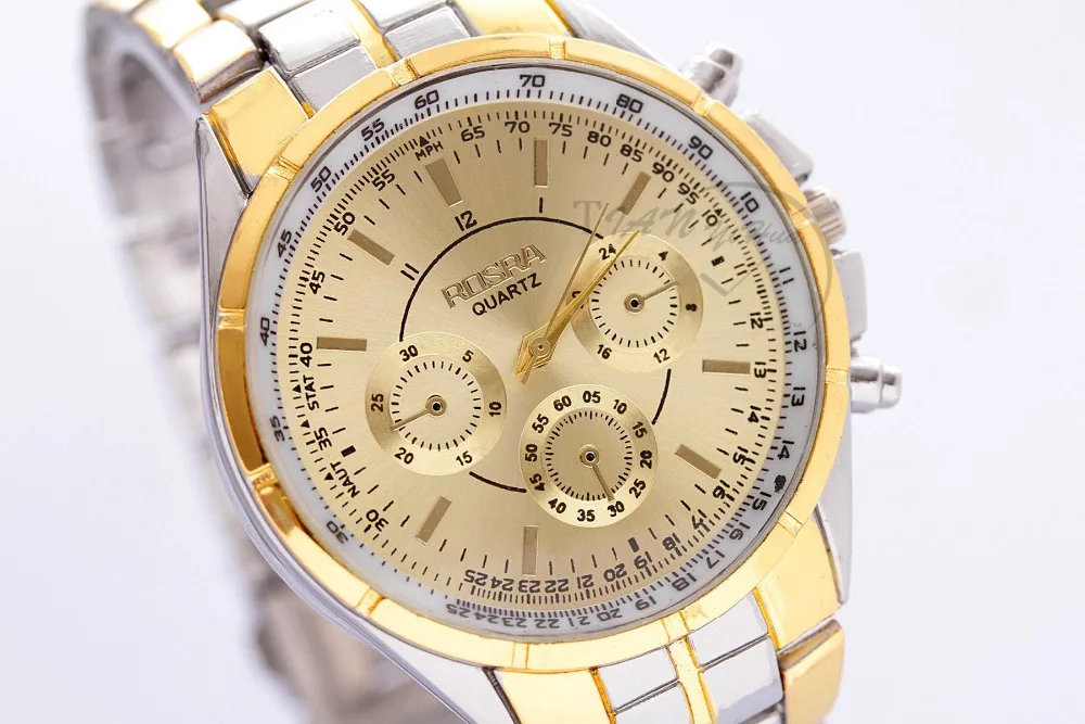 

ROSRA men's stainless steel business Watch Deluxe men's watches stainless steel watches Presents for men new Year gifts