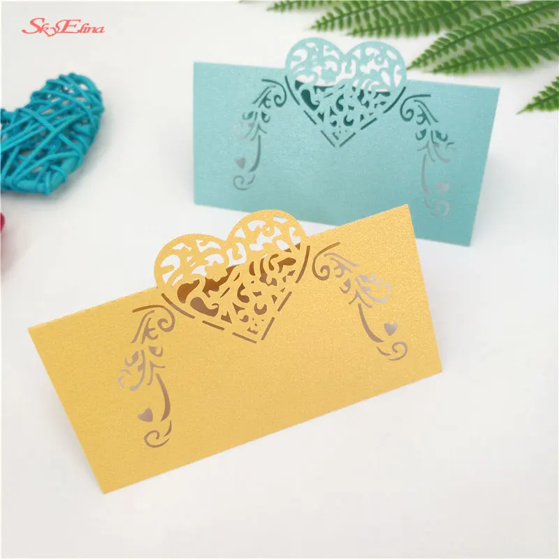 50pcs Laser Cut Place Cards Wedding Name Cards Table Name Place Cards Wedding Party Table Decoration Wedding Decoration 5zsh928 (60)