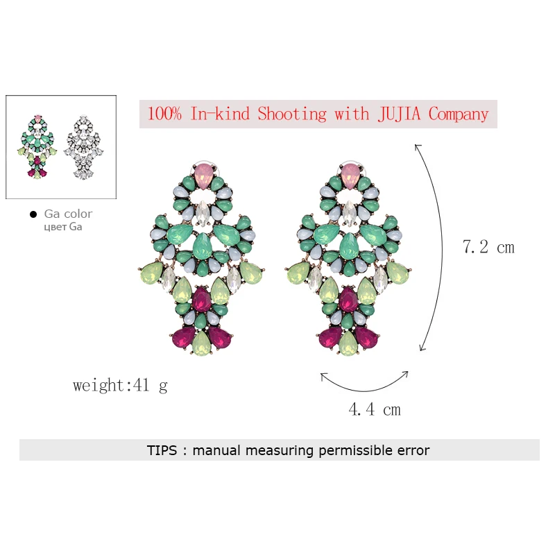 JUJIA, трендовые массивные ювелирные изделия, бохо, кристаллы, стразы, серьги, длинные висячие серьги для женщин, Brincos