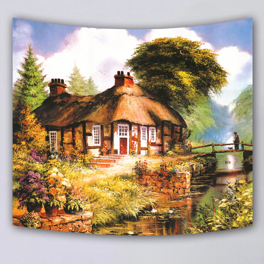 

mmuju home Decor wall hanging blanket tapestry scenic beach throw towel print supersoft tapestries high quality fabric