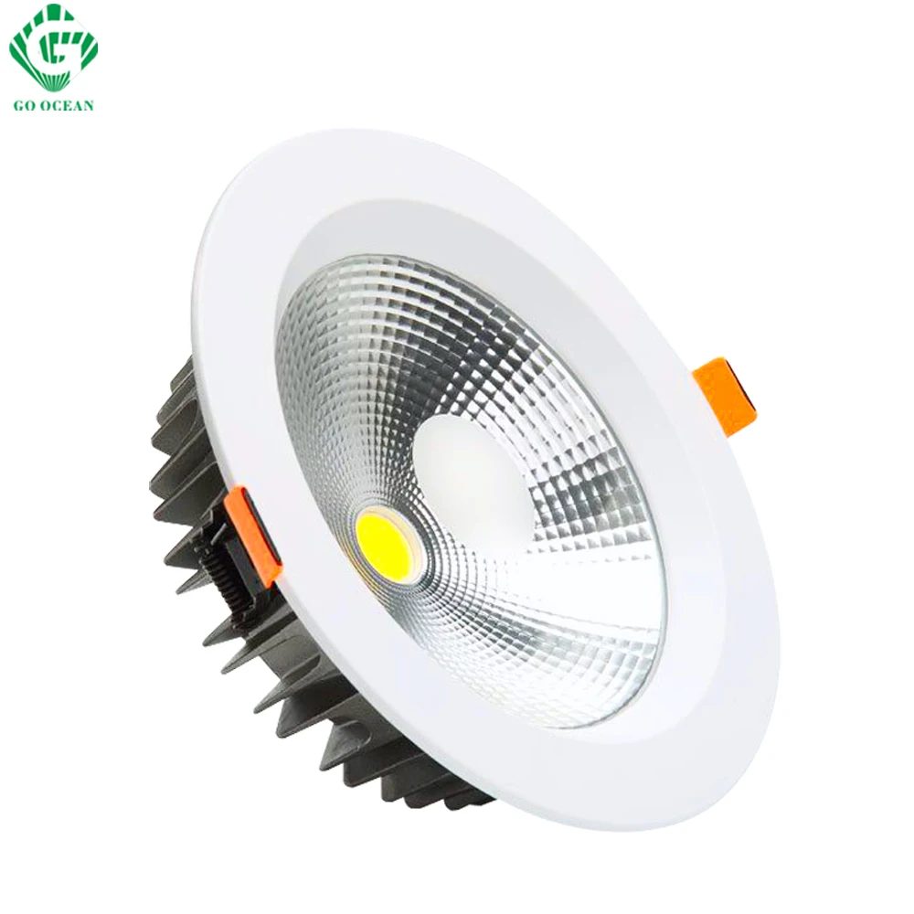 Светодиодные светильники Downlight Downlight LED 7W 12W 20W 30W 40W 85-265V с подсветкой светодиодные утопленные COB потолочные светильники для ванной комнаты